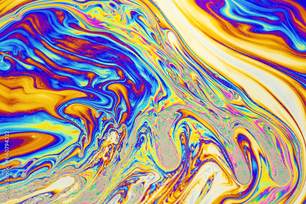 Wall mural psychedelic multicolored background abstract. rainbow colors. patterns background. photo macro shot 