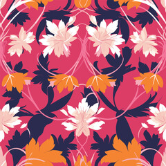 Seamless Pattern With Floral Motifs able