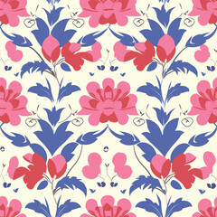 Seamless Pattern With Floral Motifs able