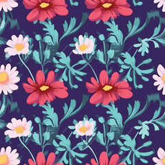 Seamless Pattern With Floral Motifs able