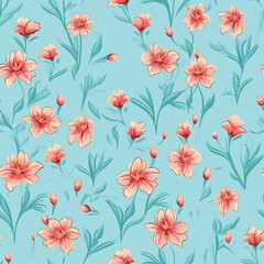 Seamless Pattern With Floral Motifs able