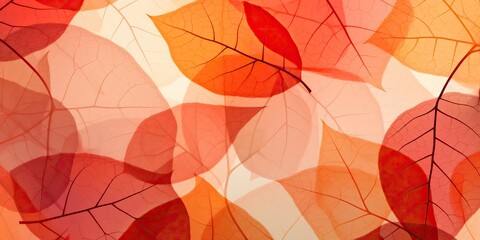 Fototapeta na wymiar AI Generated. AI Generative. Autumn red orange color bright leafs botanical plant decoration background. Nature vibe cozy decor