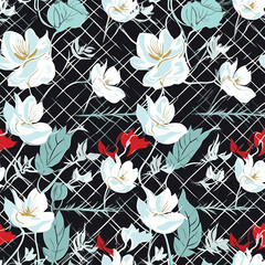 Seamless Pattern With Floral Motifs able