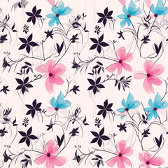 Seamless Pattern With Floral Motifs able