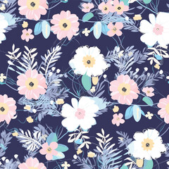 Seamless Pattern With Floral Motifs able