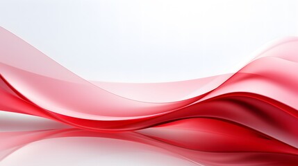 Abstract red wavy on white background