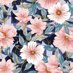 Seamless Pattern With Floral Motifs able