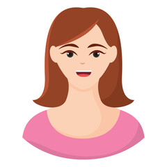 Isolated colored cute woman character avatar Vector