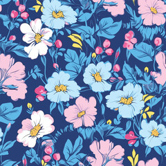 Seamless Pattern With Floral Motifs able