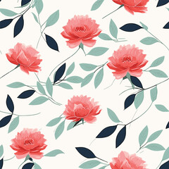 Seamless Pattern With Floral Motifs able