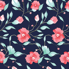 Seamless Pattern With Floral Motifs able