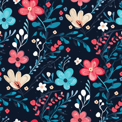Seamless Pattern With Floral Motifs able