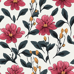 Seamless Pattern With Floral Motifs able