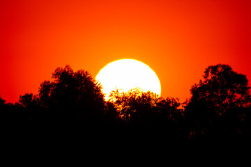 sunset in the mountains