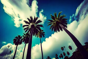 Obraz premium palm tree silhouette