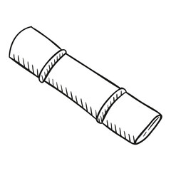 roll of camping. Hand drawn vector illustration