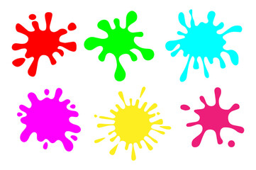 Set of colorful splashes