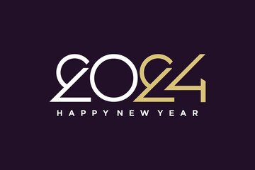 2024 logo design element vector with creative unique concept