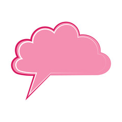Speech  bubble  icon. Flat  design. Isolated white background