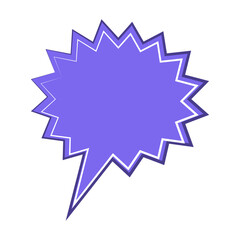 Speech  bubble  icon. Flat  design. Isolated white background