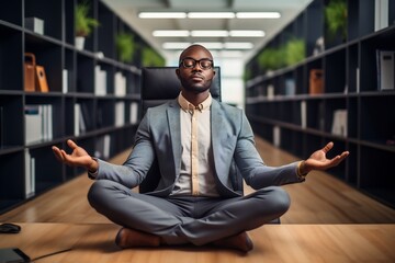 Serene peaceful yoga portrait of model. yoga position background. studio