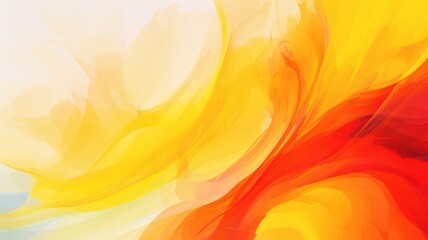 Bright abstract yellow orange red watercolor background created with Generative AI