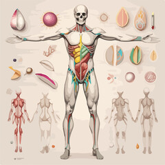 Fototapeta na wymiar Human anatomy illustration