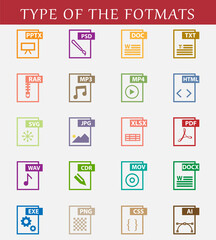 set of flat icons for web and applications