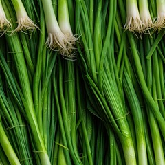 Fototapeta premium Scallions as seamless tiles