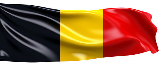 Waving Flag of Belgium Decoration. Ai Generative