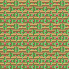 Colorful Striped Bamboo Basketwork Pattern 05