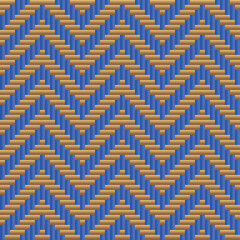 Colorful Striped Bamboo Basketwork Pattern 08