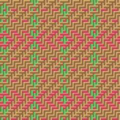 Colorful Striped Bamboo Basketwork Pattern 11