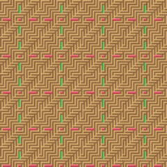 Colorful Striped Bamboo Basketwork Pattern 23