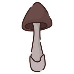 Isolated colored mushroom icon Flat design Vector