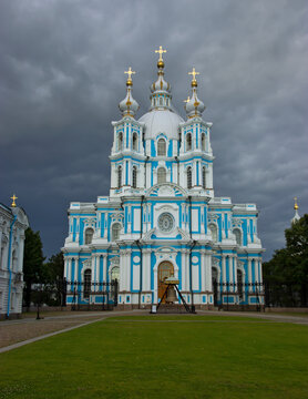 Smolny Cathedral in Saint Petersburg, Russia