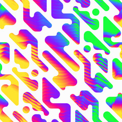Diagonal colorful geometric. Seamless pattern