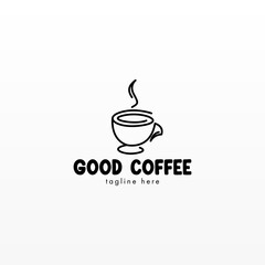 Coffee logo design concept. Coffee drink logo template. Coffee shop logo template