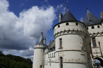 Fototapeta na wymiar French castle in Chaumont Gardens