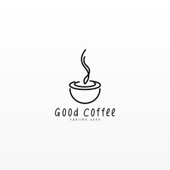 Coffee logo design concept. Coffee drink logo template. Coffee shop logo template