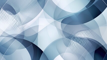 Geometric patterns on a serene blue and white background