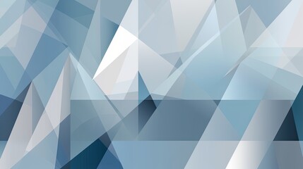 Geometric designs overlaying a serene blue and white base