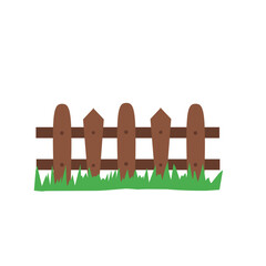Obraz premium wooden fence with green grass