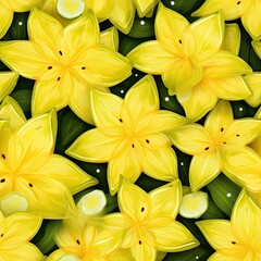 Fototapeta premium Carambola as seamless tiles