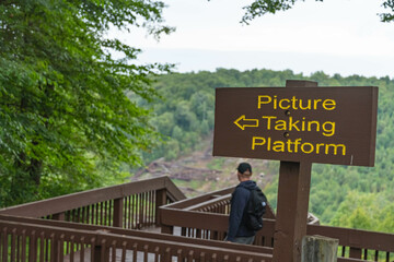 Kinzua bridge, state park, summer rain weather, background image, travel destination