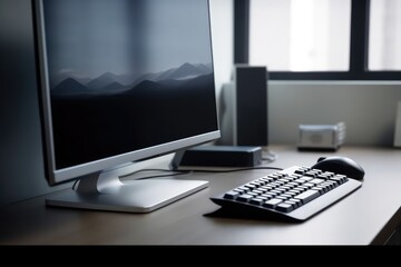 Shot of a Desktop computer and keyboard and mouse