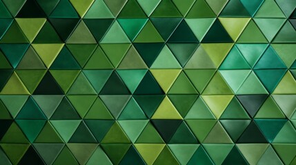 Background of multicolored triangles pattern texture. Beautiful pattern in green colors for design. 3d illustration of a pattern for the desktop. Wallpapers
