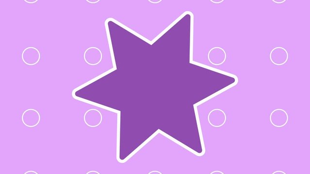 blank pink star animation rotating on pink background. Empty symbol on a pink background. Multipurpose animation.