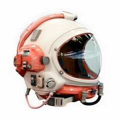 White and corral astronaut helmit