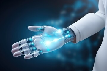 Robot Doctor hand, Future Health care and medical concept